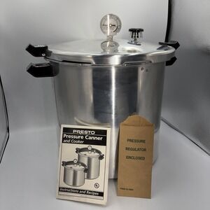 PRESTO 22 Quart Pressure Canner and Cooker 01780 Vtg With Instruction Booklet